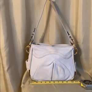 B makowsky off white leather bag